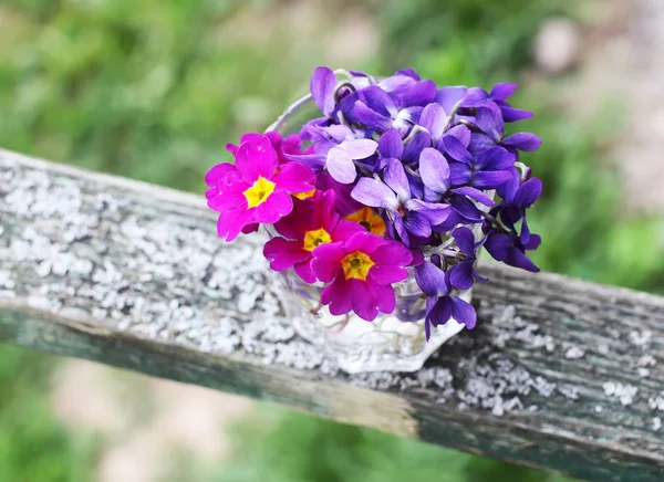 Heller Kleiner Strauß Frühlingsfrischer Blumen — Stockfoto