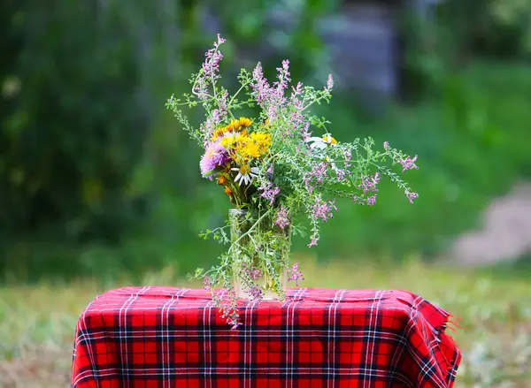 Parlak Küçük Bir Buket Bahar Taze Çiçekler — Stok fotoğraf
