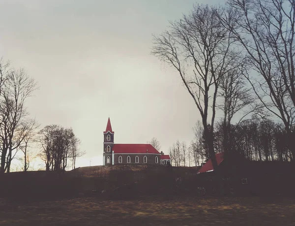 Urban Landscape Latvia Church — Stok fotoğraf