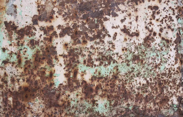 Çizik Çatlaklarla Eski Paslı Metal Dokusu — Stok fotoğraf