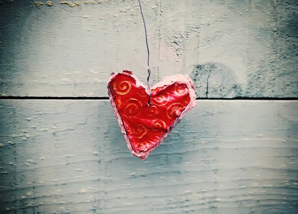 Corazón hecho a mano decorativo — Foto de Stock