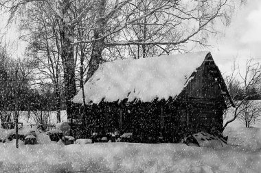 Letonya, Doğu Avrupa 'da kış manzarası