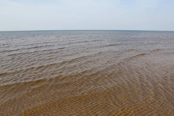 Acqua Mare Con Piccole Onde Jurmala Lettonia Costa Del Mar — Foto Stock