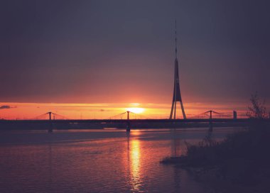 Yaz günbatımı güneş ışıkları