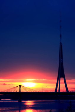 Yaz günbatımı güneş ışıkları