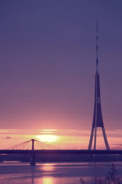 Yaz günbatımı güneş ışıkları