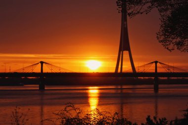 Yaz günbatımı güneş ışıkları