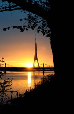 Yaz günbatımı güneş ışıkları