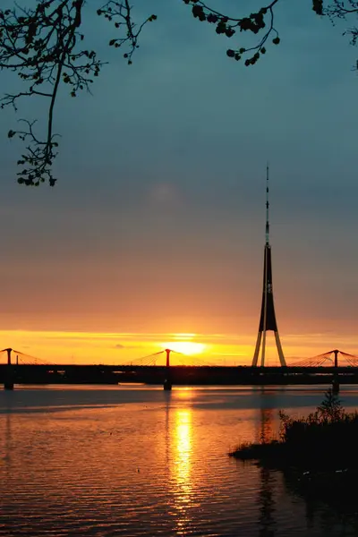 Yaz günbatımı güneş ışıkları