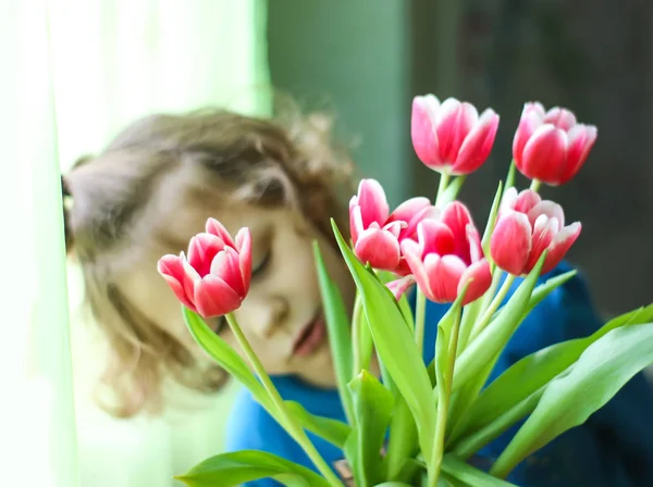 チューリップの花束. — ストック写真