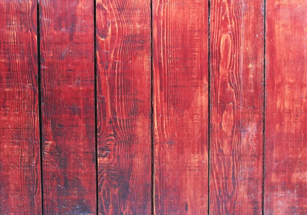 Parede rural de tábuas de madeira vermelha — Fotografia de Stock
