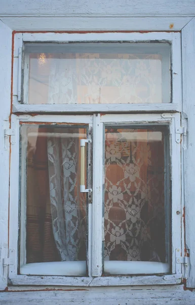 Window of an old house in the village. — 스톡 사진