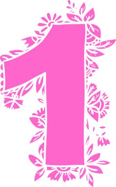 1 numara, vektör tasarım ögesi