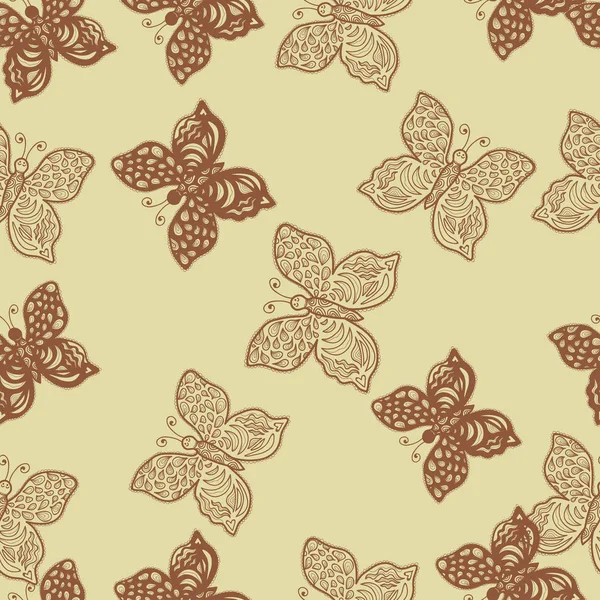 Seamless butterflies pattern. Vector illustration — Stock Vector