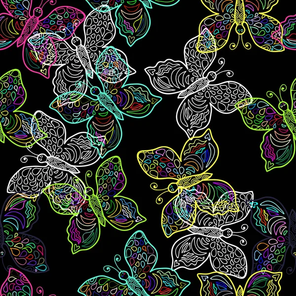 Безшовні метелики картина . — стоковий вектор