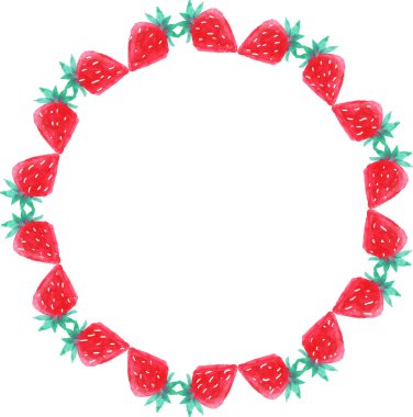 Çilekli dekoratif çelenk