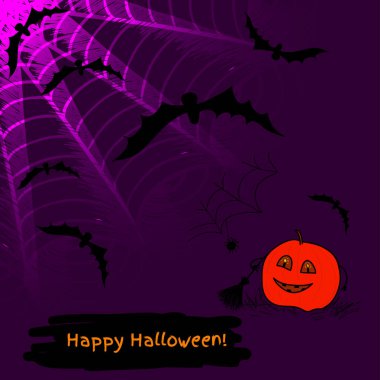 Cadılar Bayramı el çizimi balkabağı