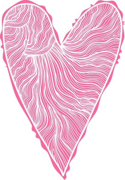 Biglietto di San Valentino con il cuore. Elemento di design per poster, banner, etichetta, web, pubblicità . — Vettoriale Stock