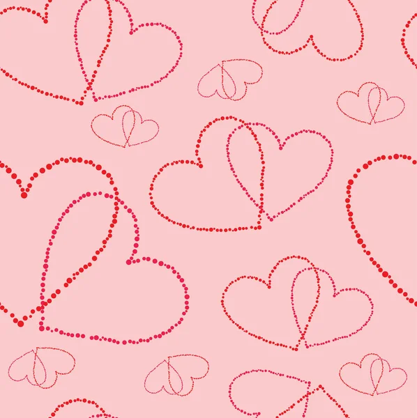 Fondo de patrón de corazón sin costuras — Vector de stock