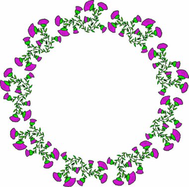 Dekoratif çiçek çelenk