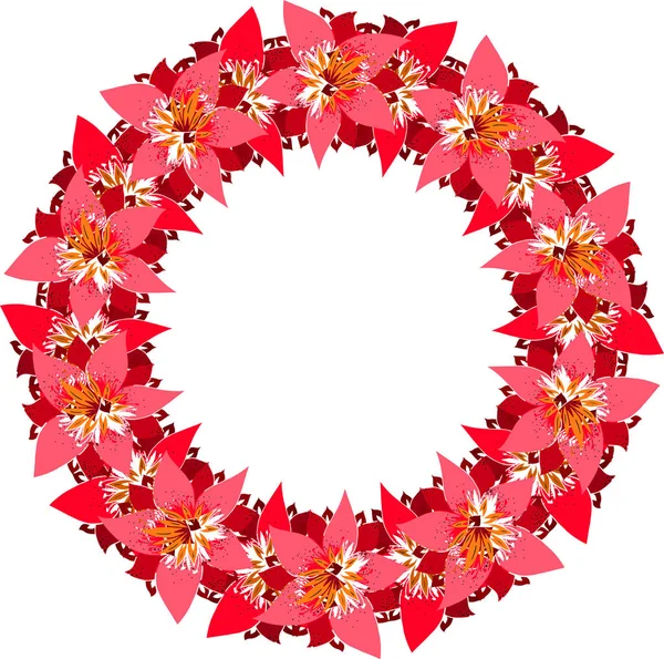 Декоративный цветочный венок — стоковый вектор