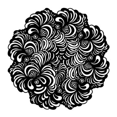 Süslü siyah mandala.