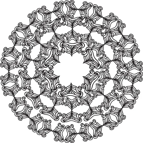 饰黑色曼陀罗. — 图库矢量图片