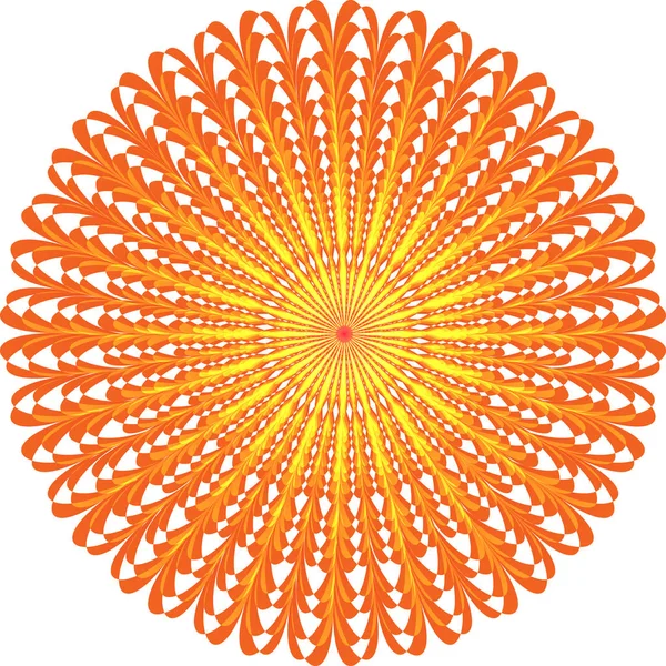 Abstract Pattern Mandala Element White Background — Stok Vektör