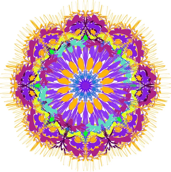 Mandala abstrato colorido — Vetor de Stock