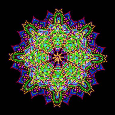 Soyut renkli mandala