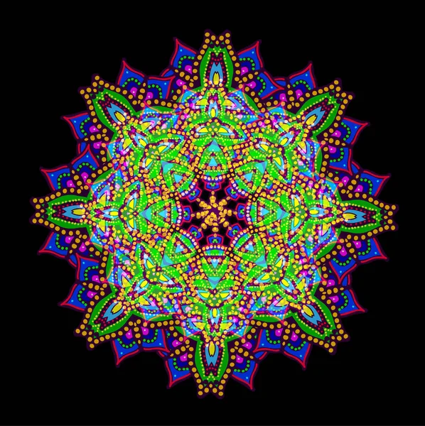 Mandala colorido abstrato — Vetor de Stock