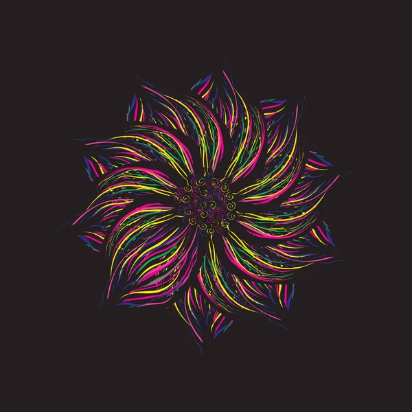 Mandala warna-warni abstrak - Stok Vektor