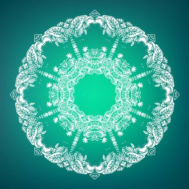 Mandala ile renkli kart.