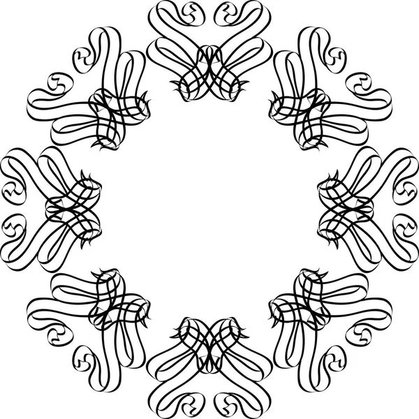 Ornament zwarte mandala. — Stockvector