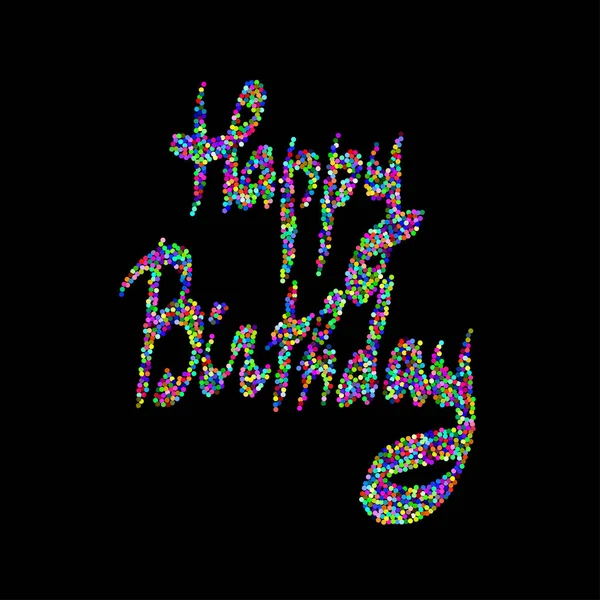 Feliz cumpleaños letras — Vector de stock