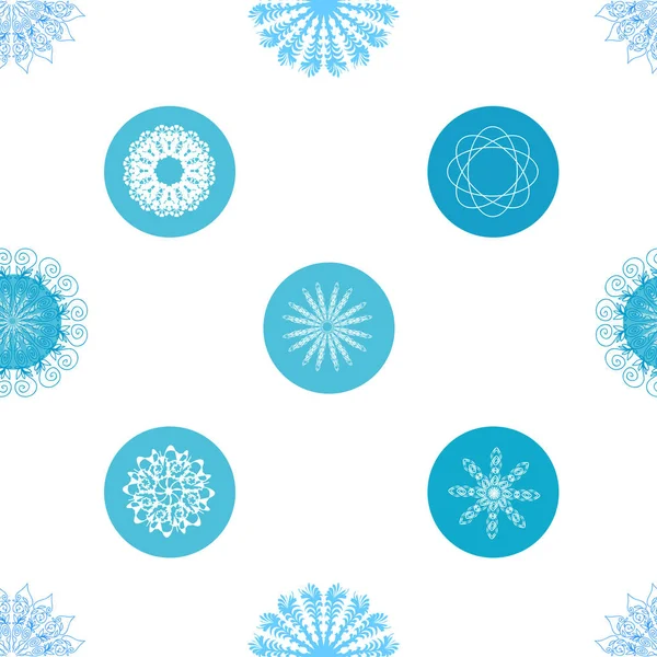 Flocon de neige modèle abstrait — Image vectorielle