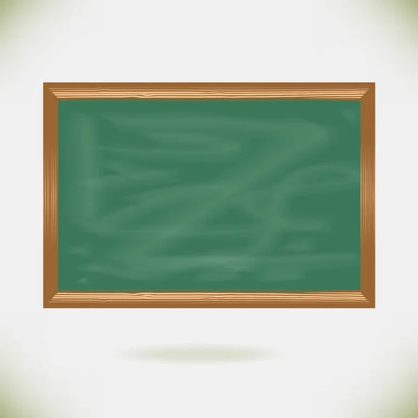 Empty green school chalkboard — Stock Vector