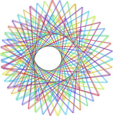 Soyut renkli tasarım ögesi.