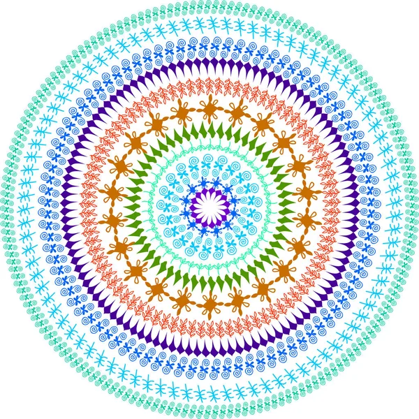 Mandala abstrak berwarna - Stok Vektor
