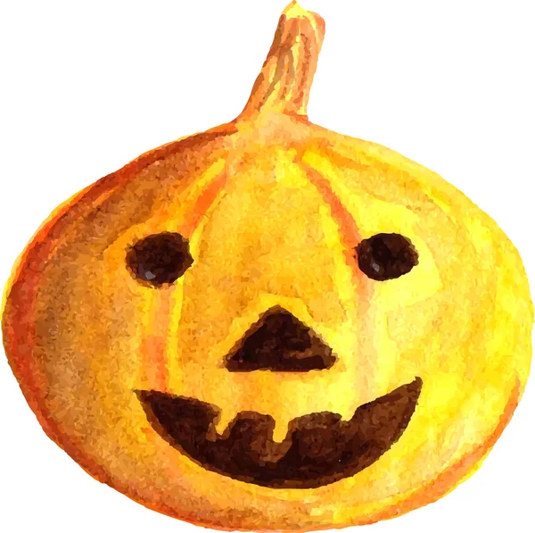 Halloween Pumpkin Face Happy Autumn Illustration — ストックベクタ