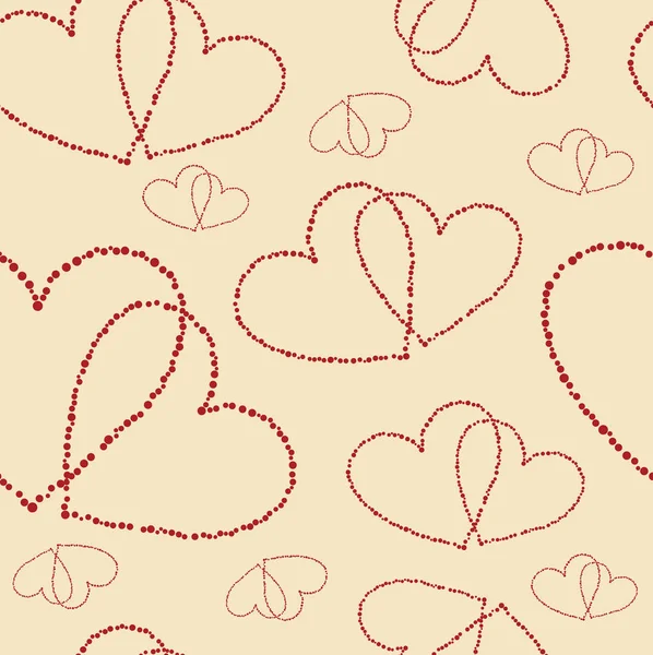Fond sans couture motif coeur — Image vectorielle