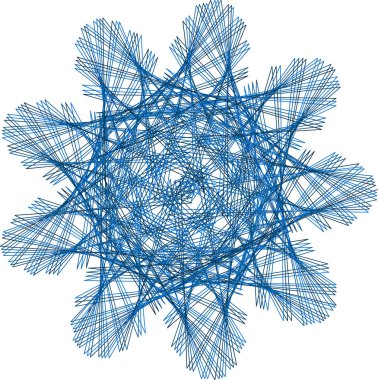 Soyut tasarım öğesi. Lacy kar tanesi.