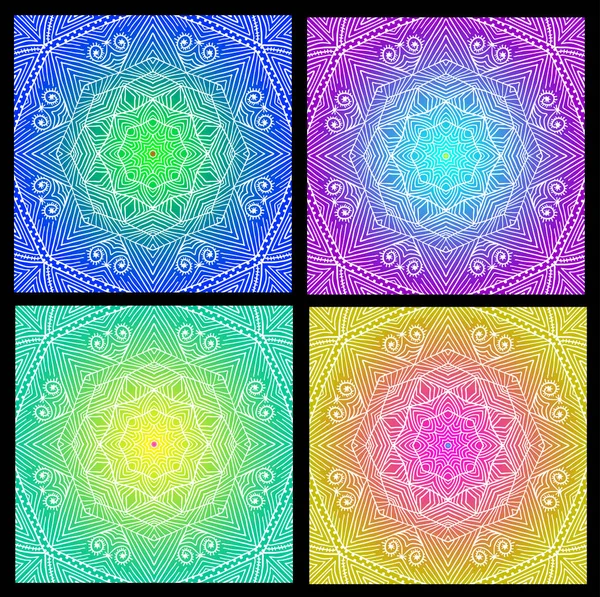 Carte colorée avec mandala . — Image vectorielle