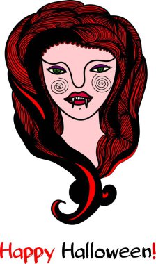 Büyüleyici vampir kız.