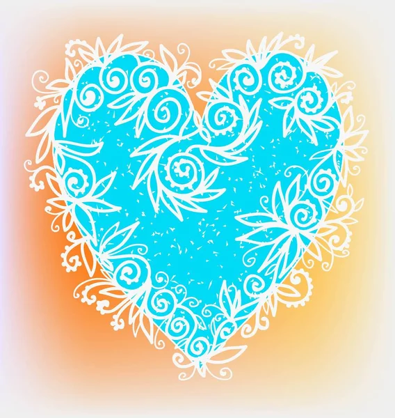 Coeur décoratif forme — Image vectorielle