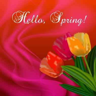 Merhaba laleli bahar kartı.