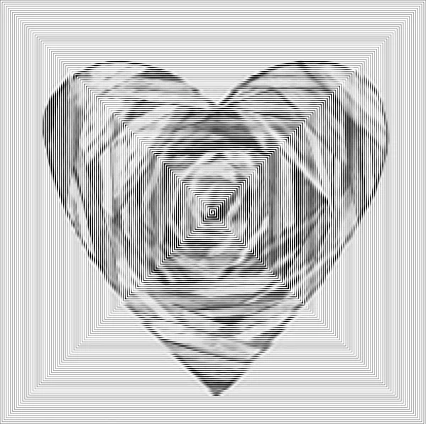 Stylized heart illustration. — 스톡 벡터