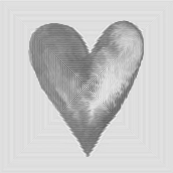 Абстрактная иллюстрация сердца — стоковый вектор