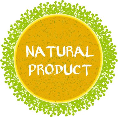 Doğal kozmetik ürünleri için vektör etiketi.