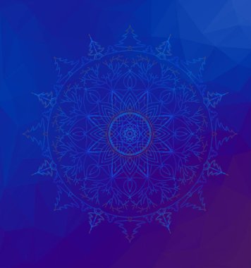 Mandala ile renkli kart.